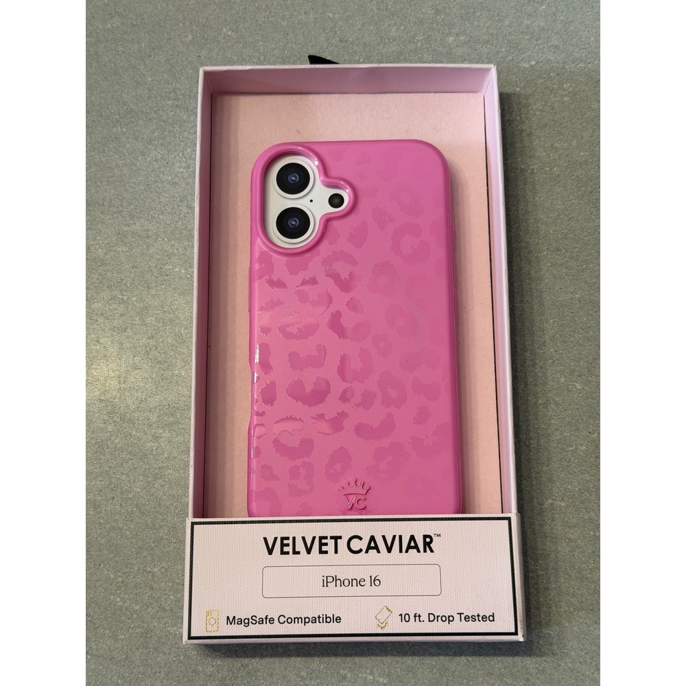 Velvet Caviar iPhone 16 Case Pink Leopard MagSafe Protective Cover New
